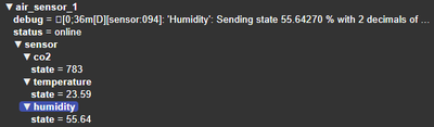 Measurement values showing up in MQTT