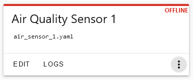 Sensor showing up in dashboard