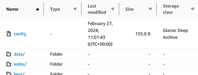 Notice the storage class of config object.